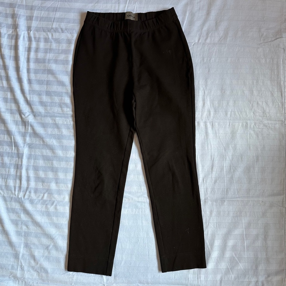 OSKA black pull on viscose and nylon pants